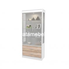 Display Cabinet Size 80 - ACTIV Jazz LH 800 / White - Sanremo Oak 